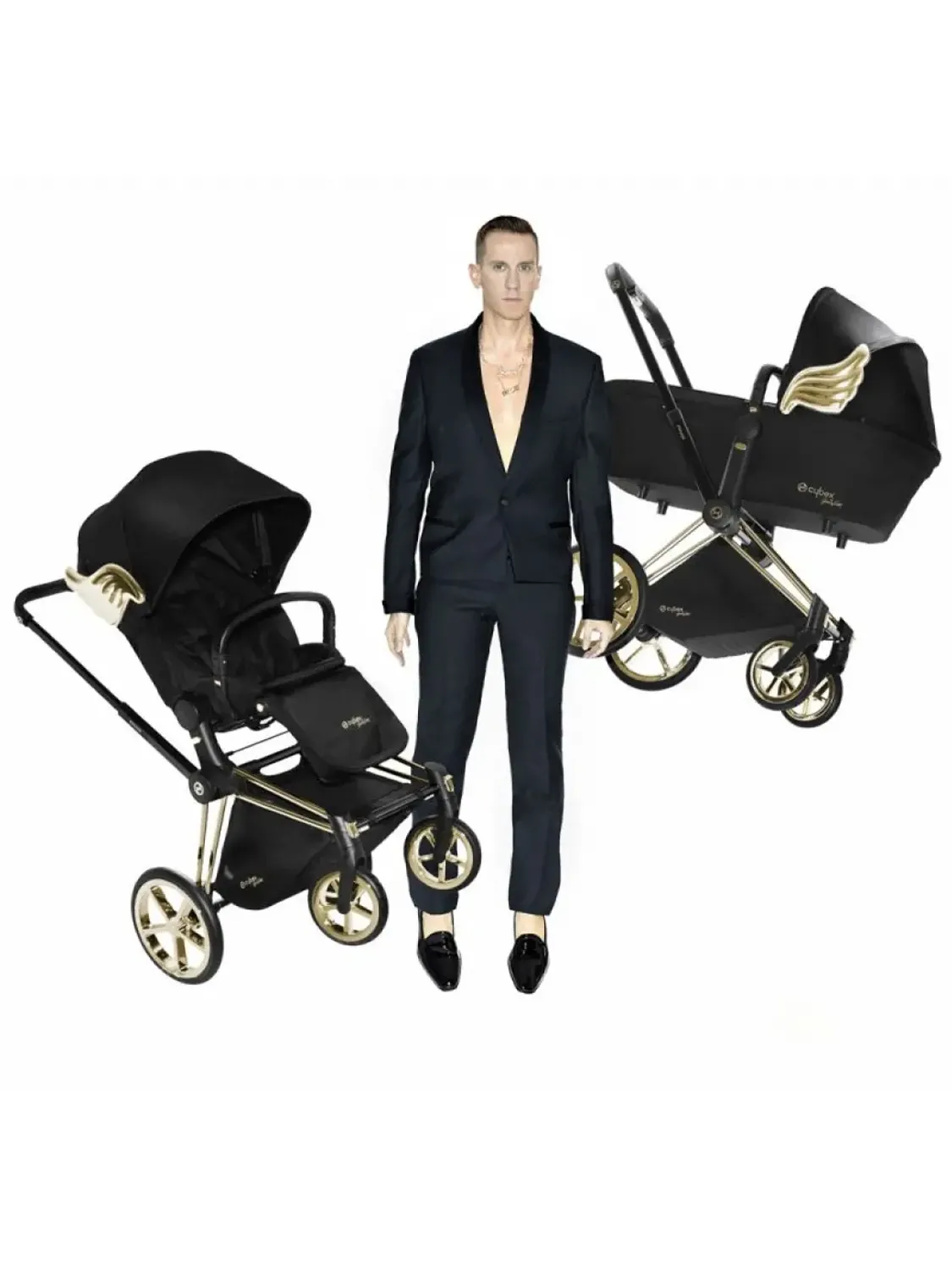 Коляска 2 в 1 Cybex Priam IV FE Jeremy Scott Wings