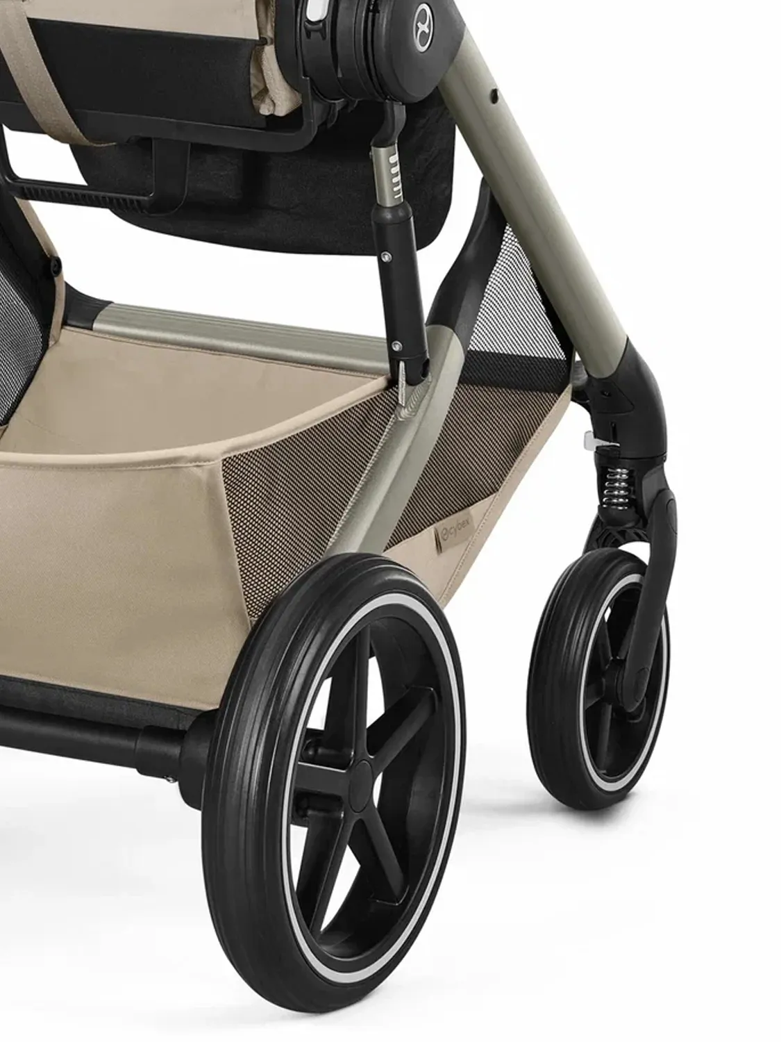 Коляска прогулочная Cybex Balios S Lux TPE (2026), бежевый (almond beige), с дождевиком. Изображение 10