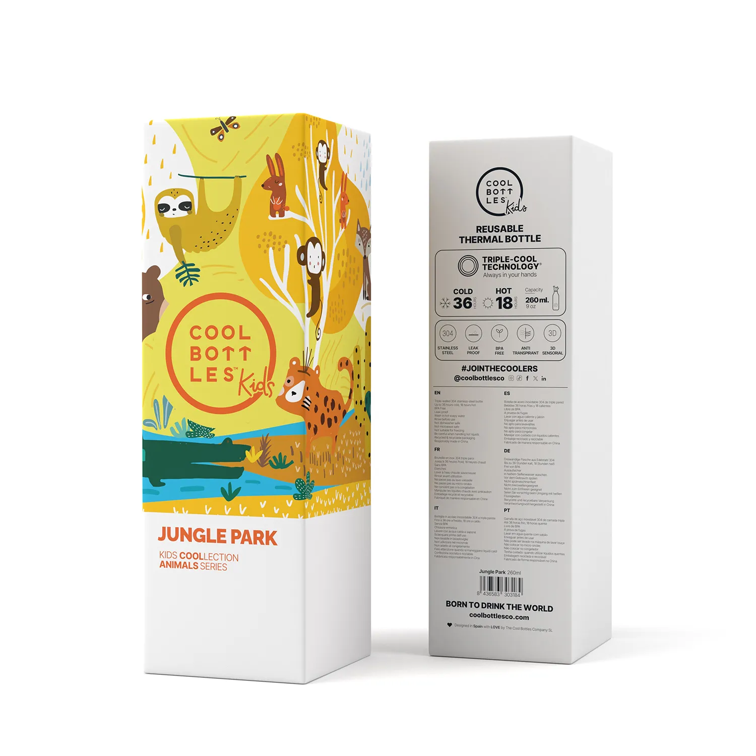 Термос–термобутылка Cool Bottles Kids серия Animals Jungle Park 260 мл CBBK26JP