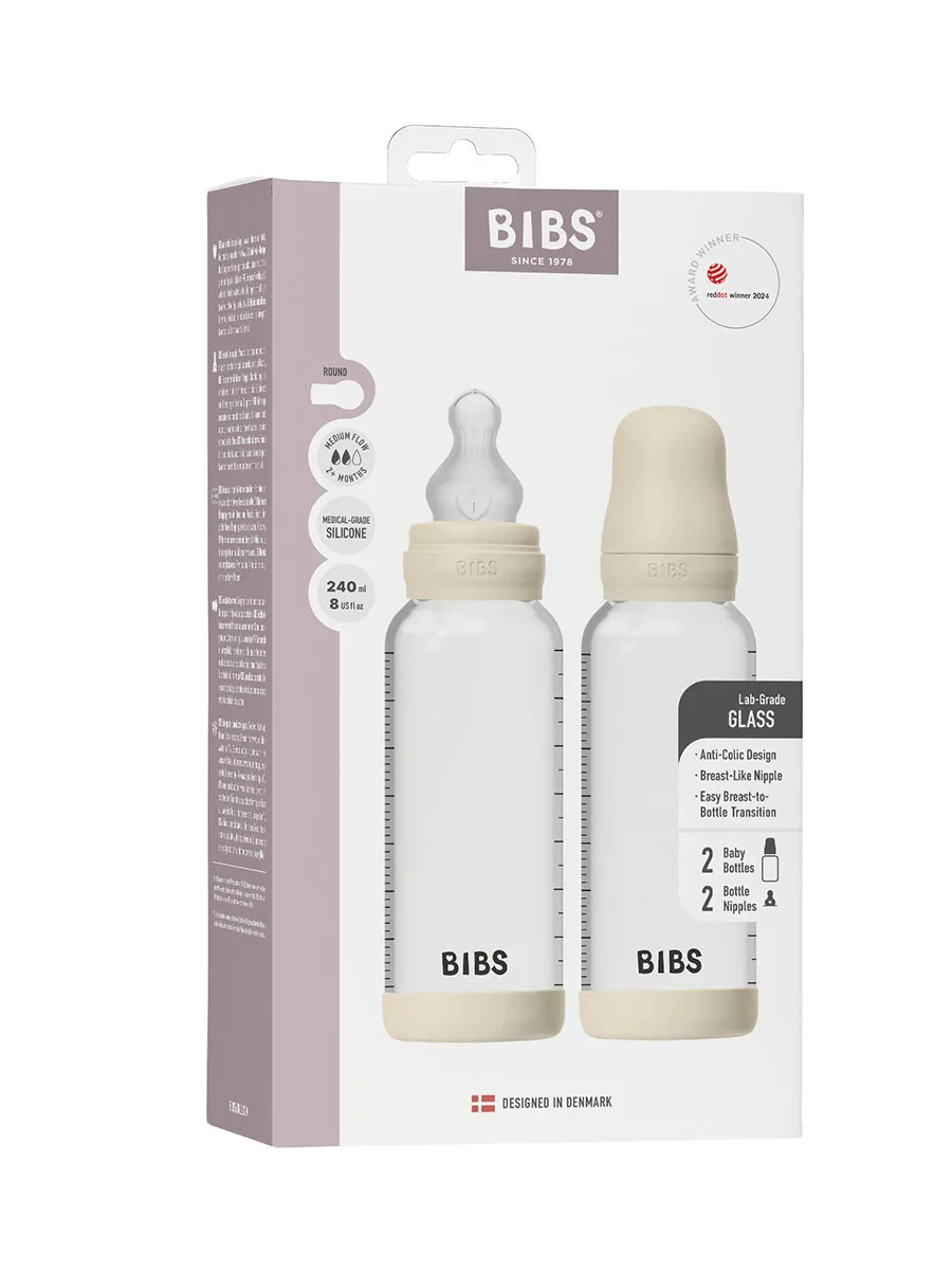 Набор бутылочек BIBS подар. для кормления с латексной соской, 3 потока – Айвори (Ivory),150 и 270 мл 5018216