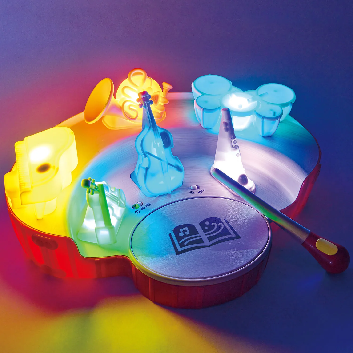 Набор игровой HAPE «Мини-оркестр» Маленький дирижер, интерактивная игрушка свет, звук E0642_HP