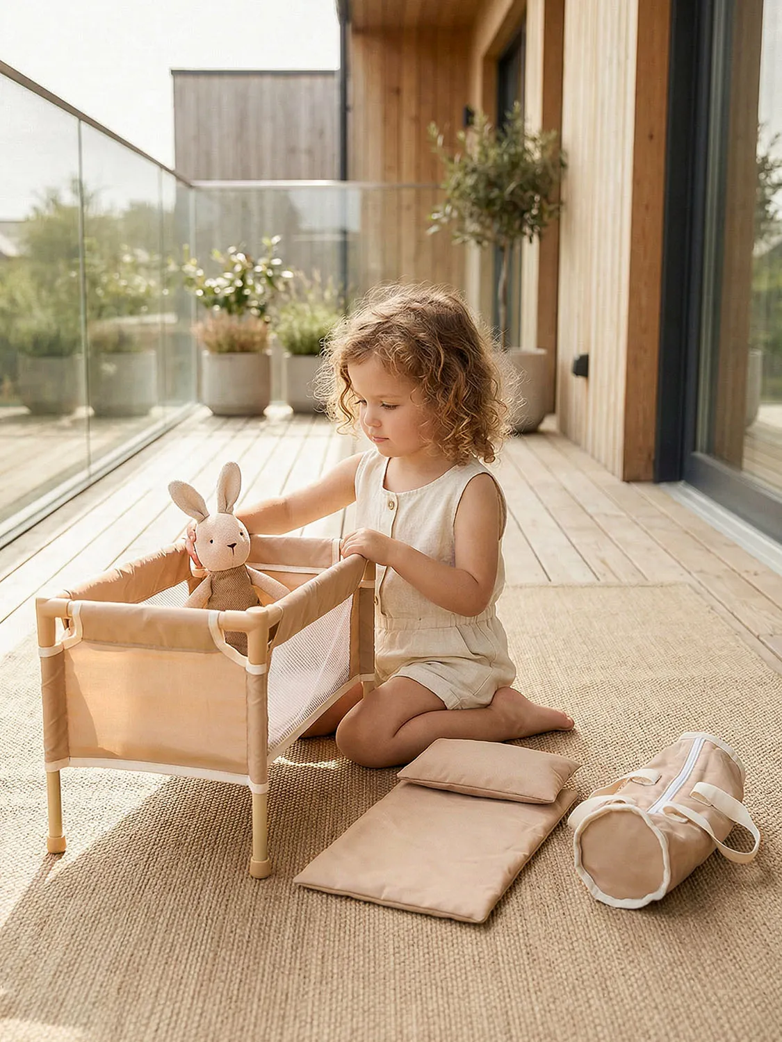 Кроватка UNIX Kids Doll для кукол Бежевый (Camel) DOLLCRIBCL