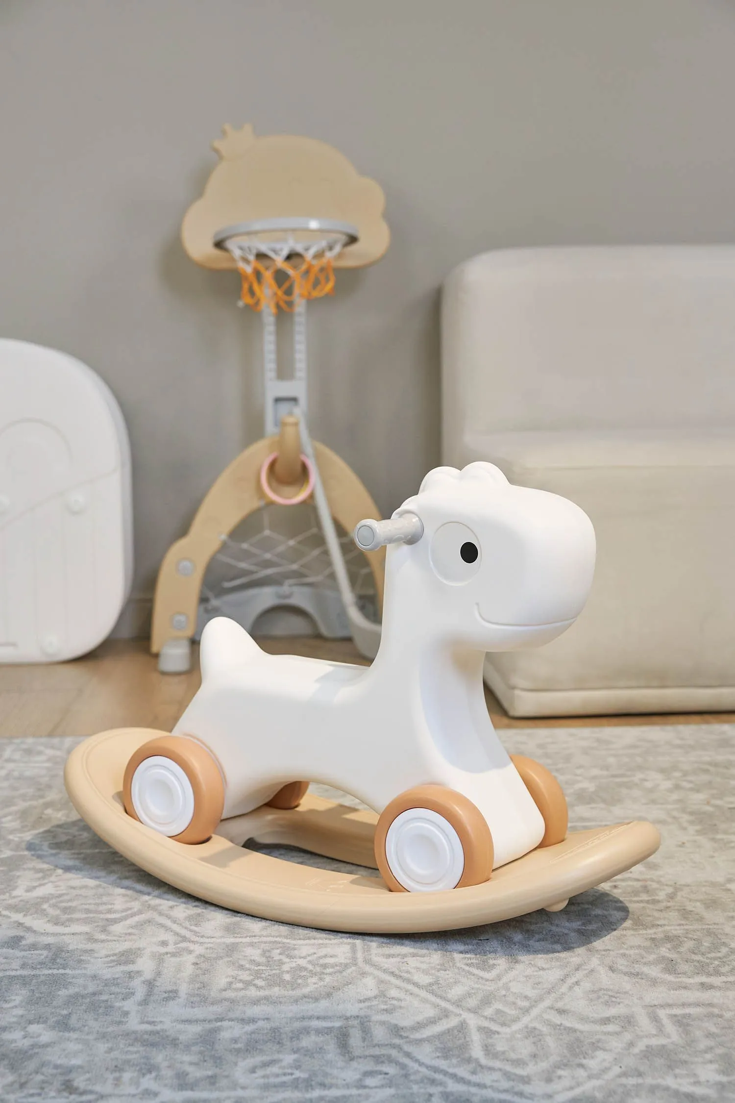 Лошадка-качалка-беговел UNIX Kids Camel PPRHWHCL