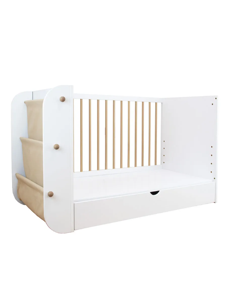 Кровать Micuna Salonica 120*60 белый/дерево (white/wood). Изображение 21