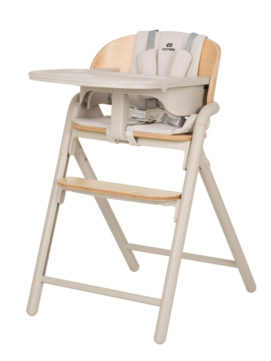 Стульчик для кормления CARRELLO Tenero Бежевое дерево (Olympus Beige Wooden) CRL-9507. Изображение 8