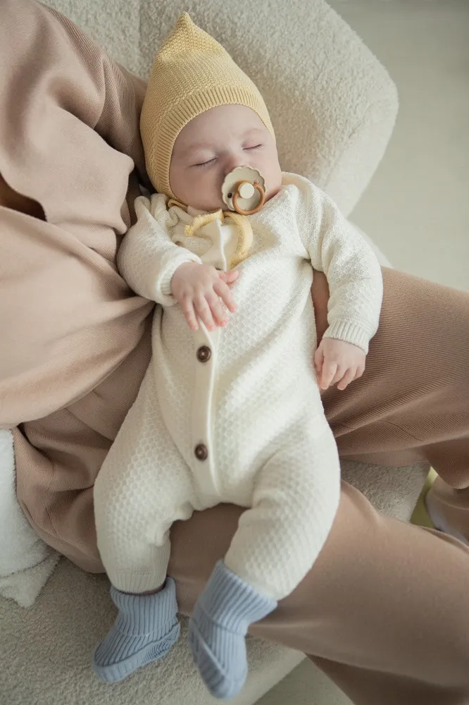 Комбинезон детский LoomKnits Кремовый хлопок