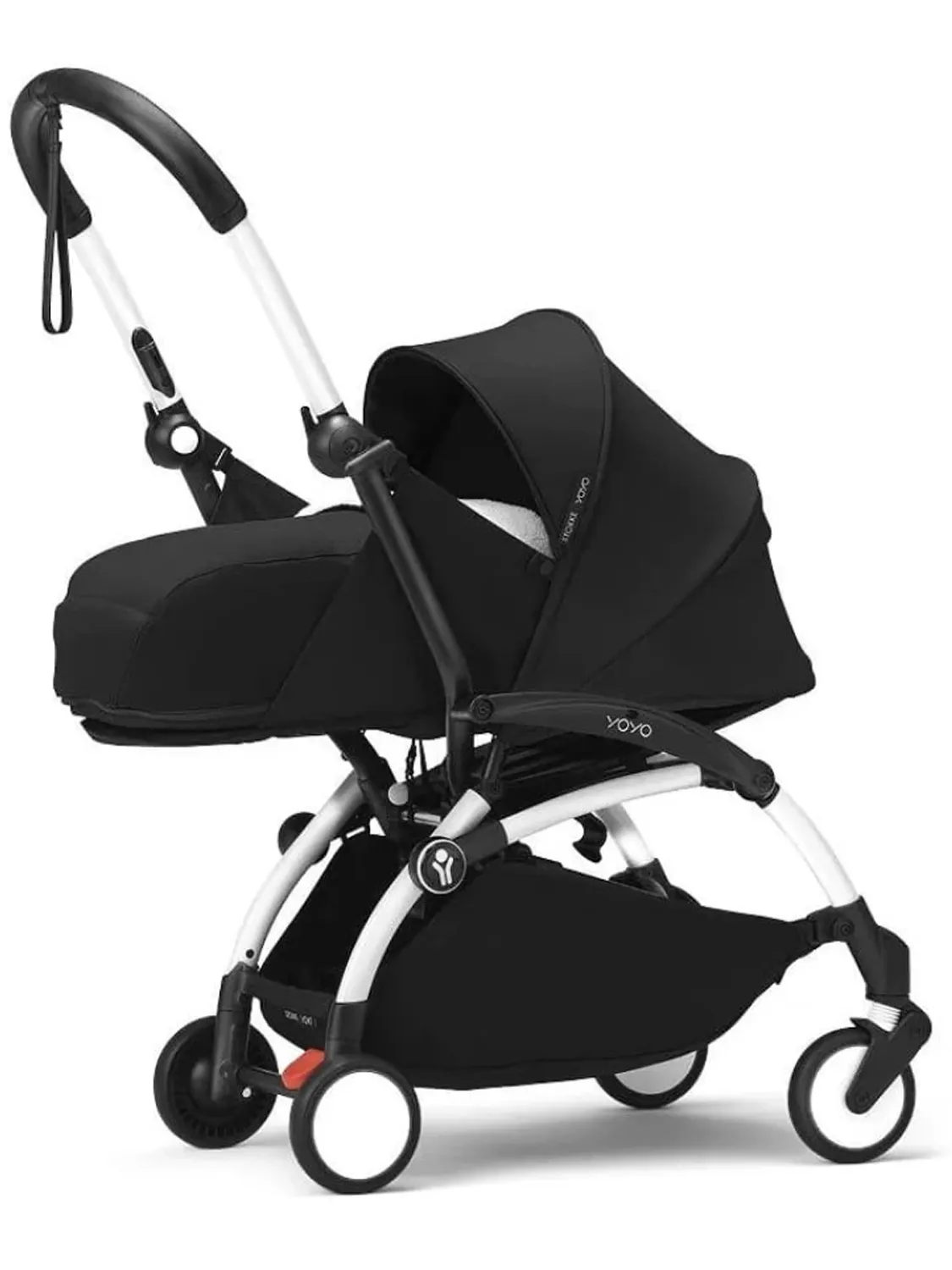 Коляска 2 в 1 Stokke YOYO3, черный, рама белая, люлька мягкая. Изображение 2
