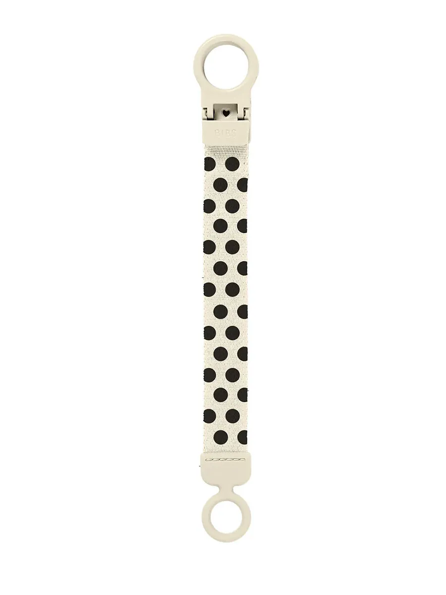 Держатель для пустышки BIBS Clip Loop -Кремовый/Черный (Ivory/Black) 950134216. Изображение 1