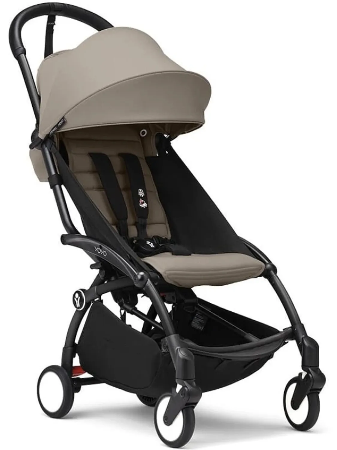 Коляска 2 в 1 Stokke YOYO3 shell, серо-коричневый (taupe), рама черная. Изображение 12