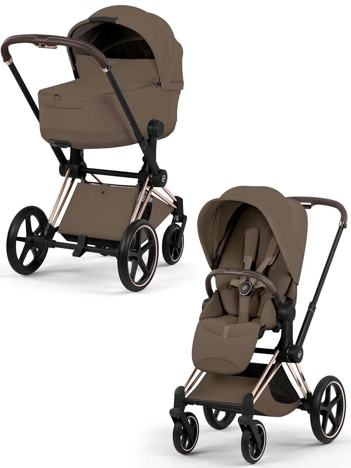 Коляска 2 в 1 Cybex Priam (5) Style шасси Rosegold