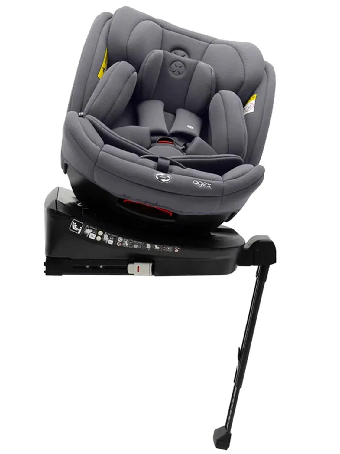 Автокресло 0+/1/2/3 Agex Comfort i-Fix 360 нов, серый (grey). Изображение 1
