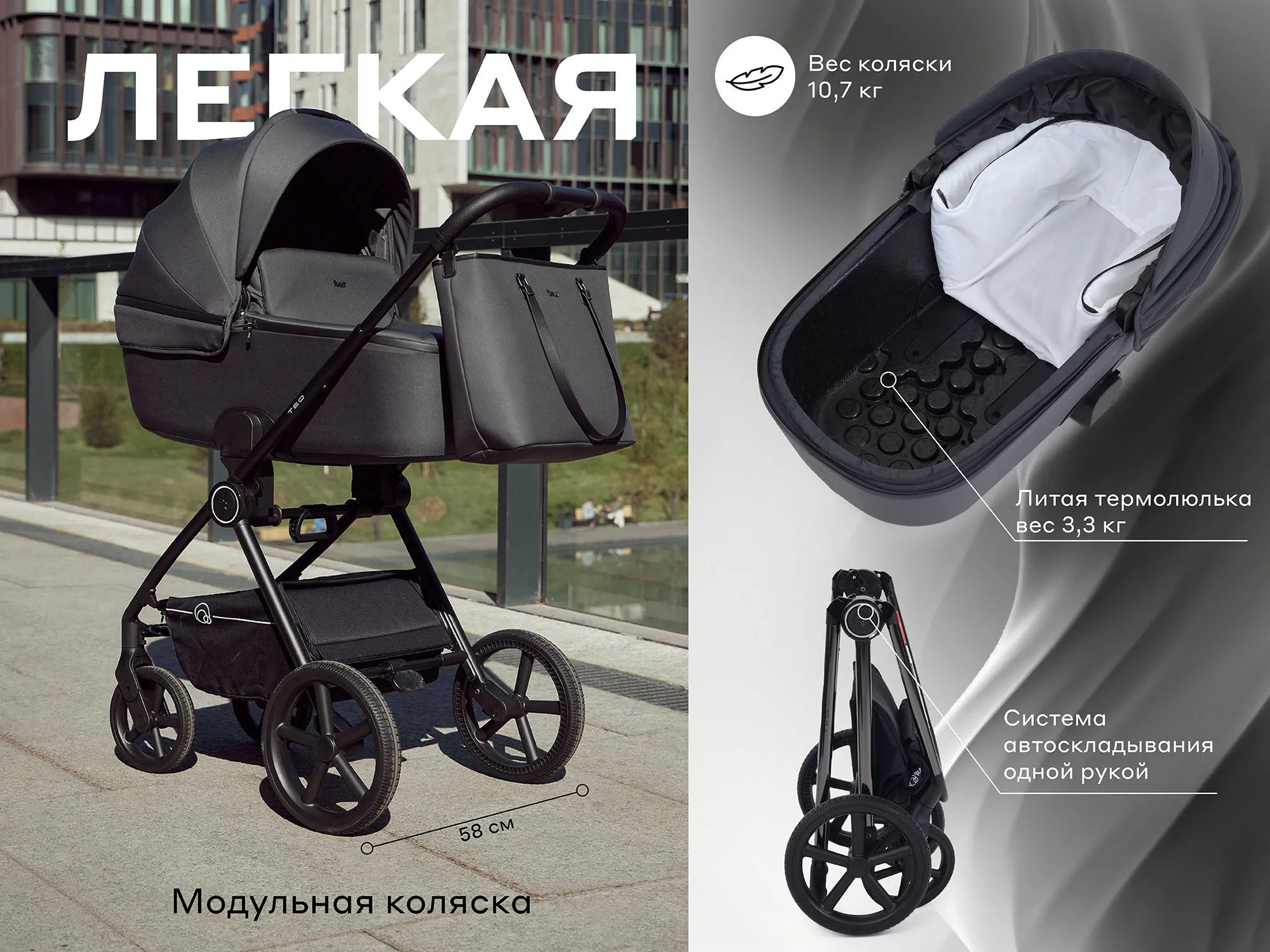 Коляска 2 в 1 RANT TEO