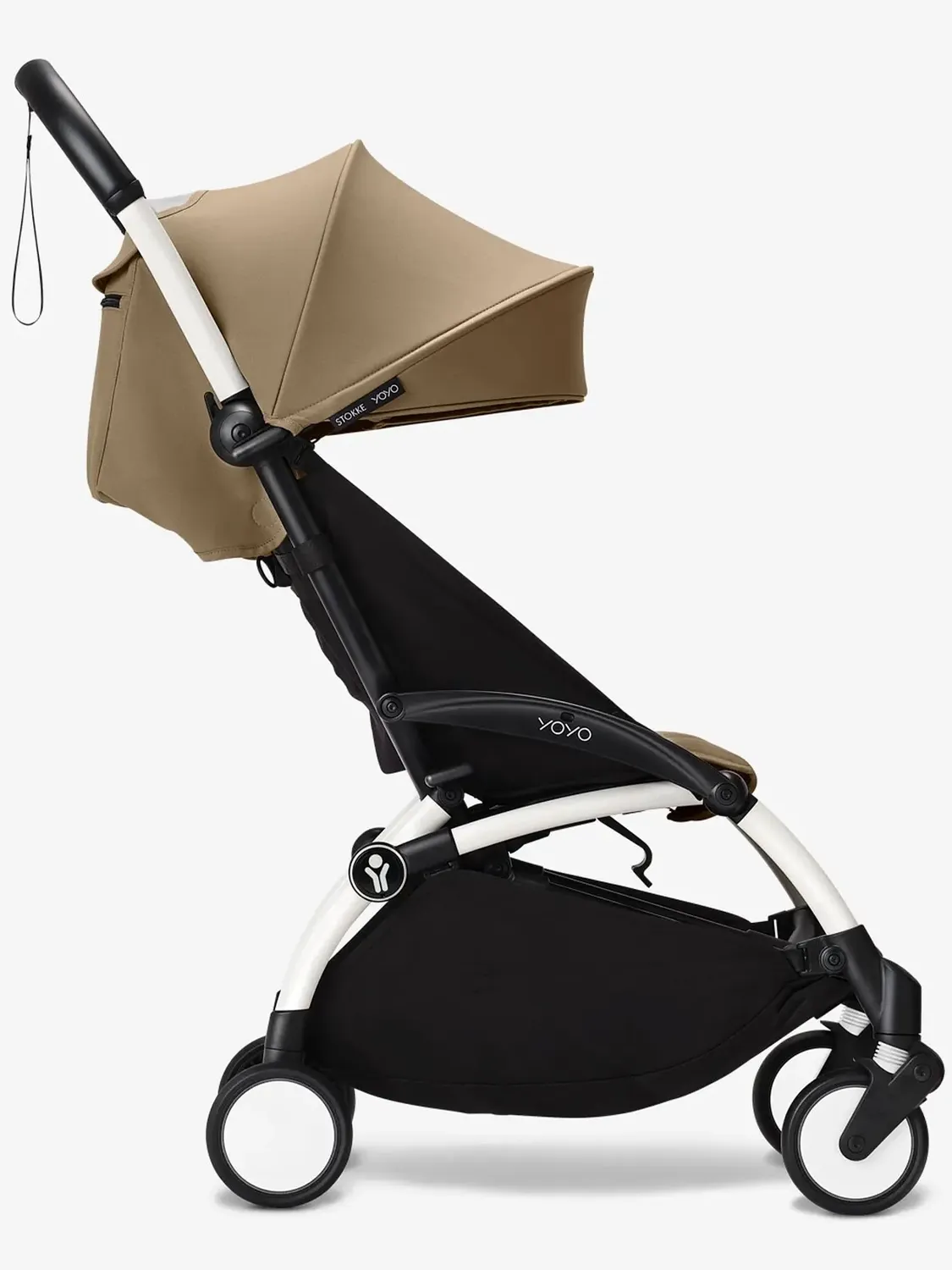 Коляска 2 в 1 Stokke YOYO3 shell, кофейный (toffee), рама белая. Изображение 11