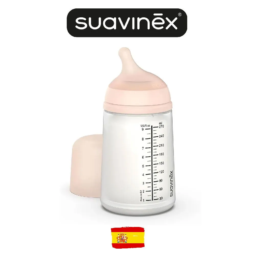 Бутылочка пластиковая Suavinex 270 мл, с соской из сверхмягкого силикона, средний поток 304592