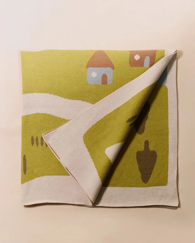 Плед детский LoomKnits Деревня Мультиколор 100х100 см LW5458-060-100/100