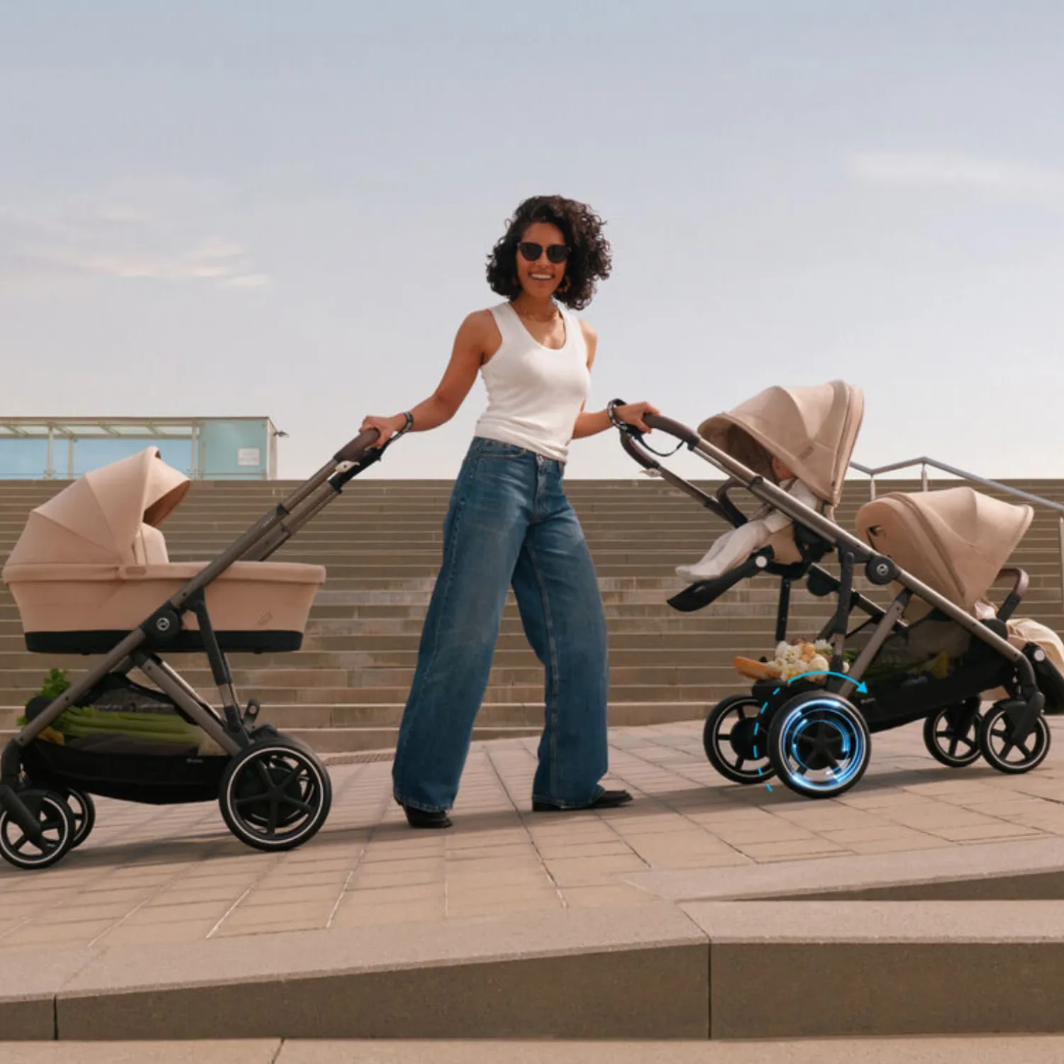 Коляска прогулочная Cybex E-Gazelle S с корзиной