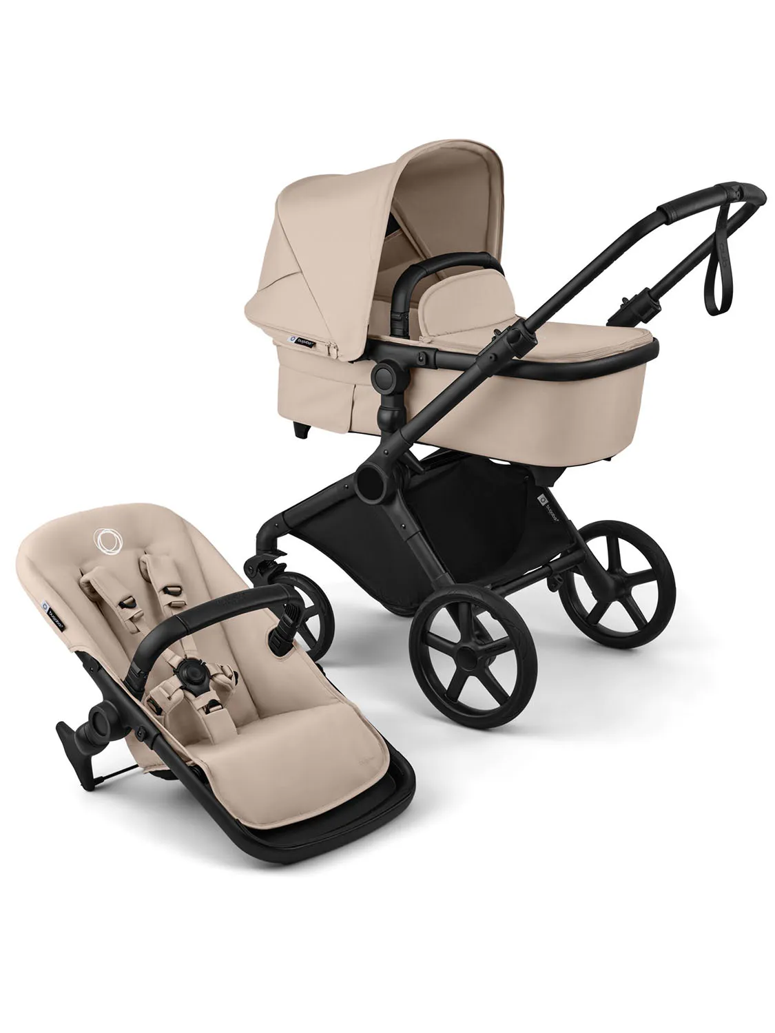 Коляска 2 в 1 Bugaboo Cub complete, БЕЖЕВЫЙ (BLACK/DESERT TAUPE-DESERT TAUPE). Изображение 6