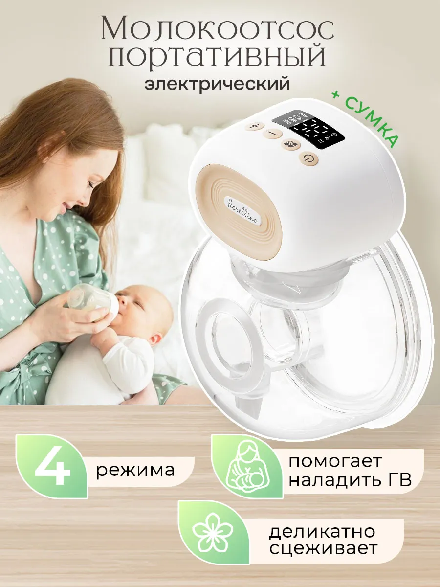 Молокоотсос Fiorellino портативный электрический YM-8806