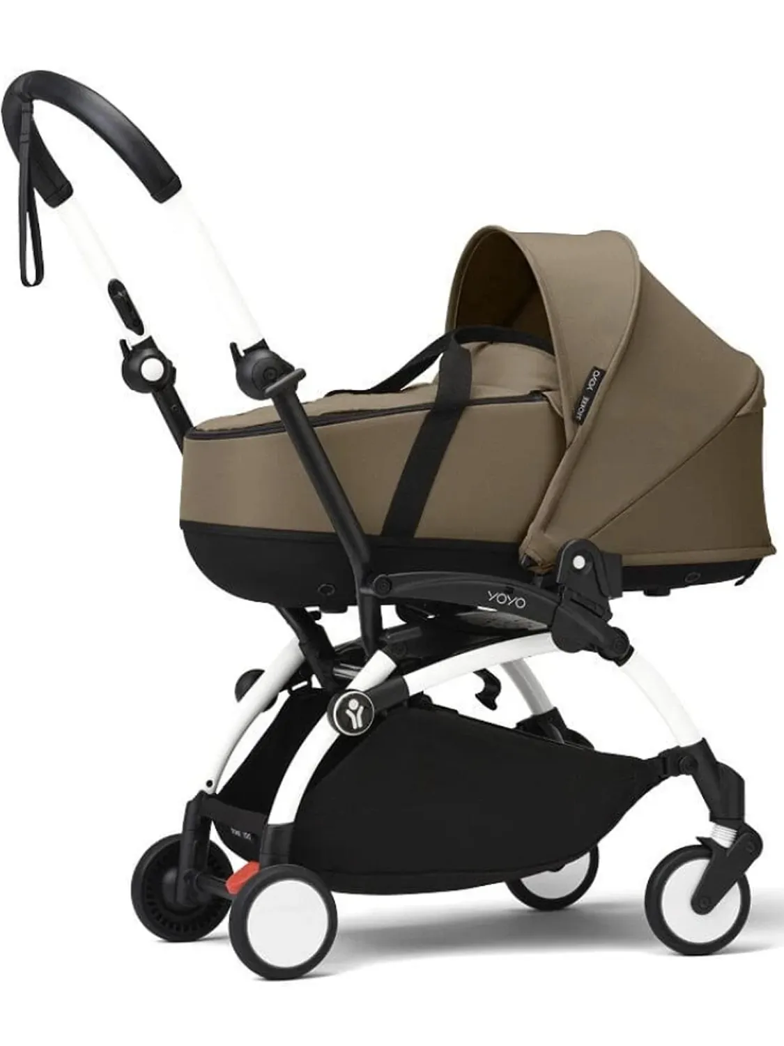 Коляска 2 в 1 Stokke YOYO3 shell, кофейный (toffee), рама белая. Изображение 2