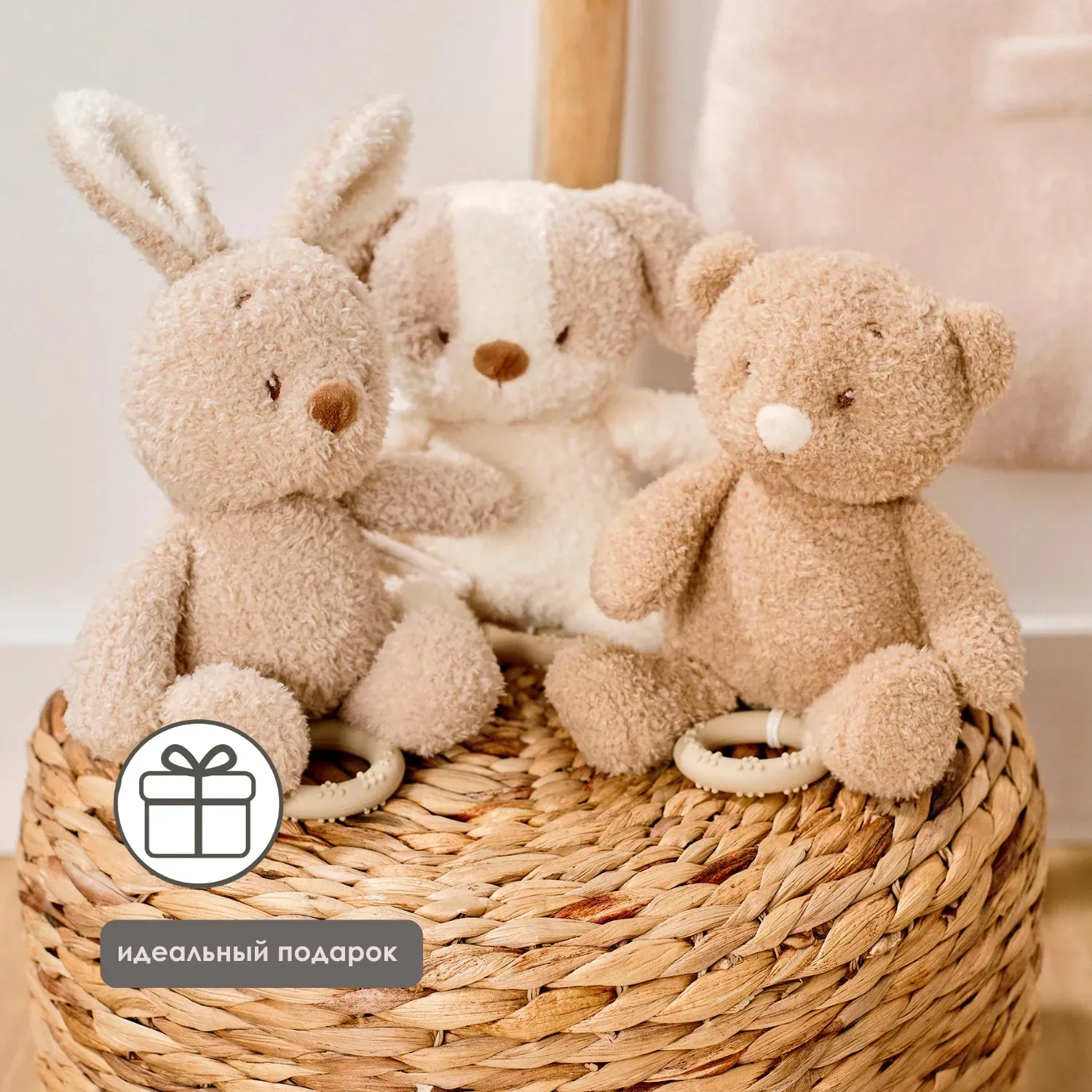 Игрушка мягкая Nattou Musical Soft toy TEDDY Собачка музыкальная 856362