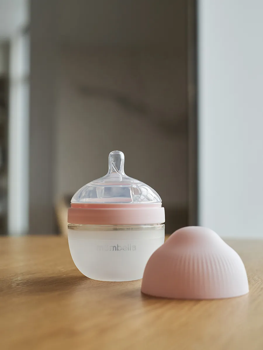 Бутылочка Mombella силиконовая антиколиковая Wide Neck широкая 120 мл розовая 8138. Изображение 9