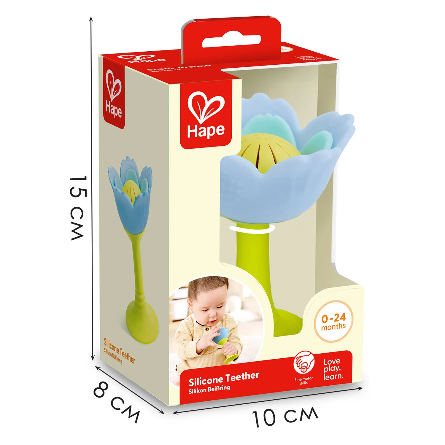 Погремушка HAPE «Малышам» Голубой цветок E0138_HP