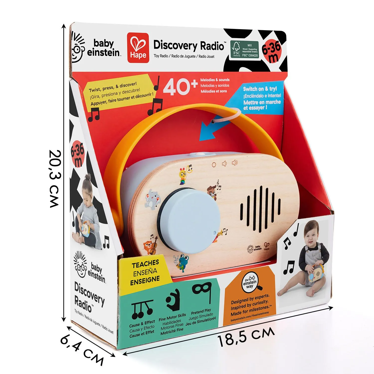 Игрушка HAPE интерактивная для малышей Ретро Радио 800921_HP