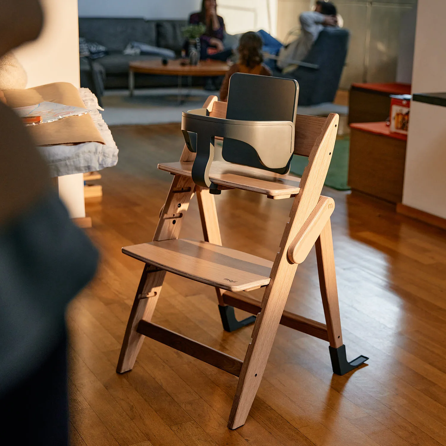 Растущий стульчик Moji by ABC-Design Yippy ВСЁ ВКЛЮЧЕНО oak, текстиль birch/heart