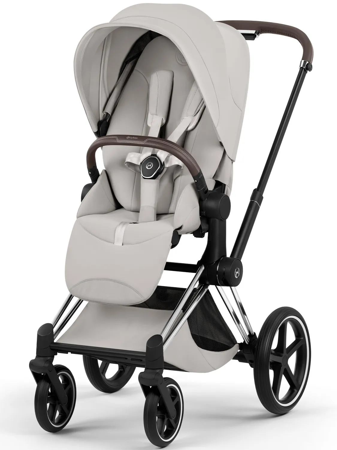 Коляска 2 в 1 Cybex Priam Style шасси Chrome Brown
