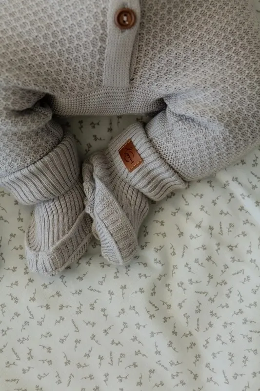 Комбинезон детский LoomKnits Светло-серый хлопок