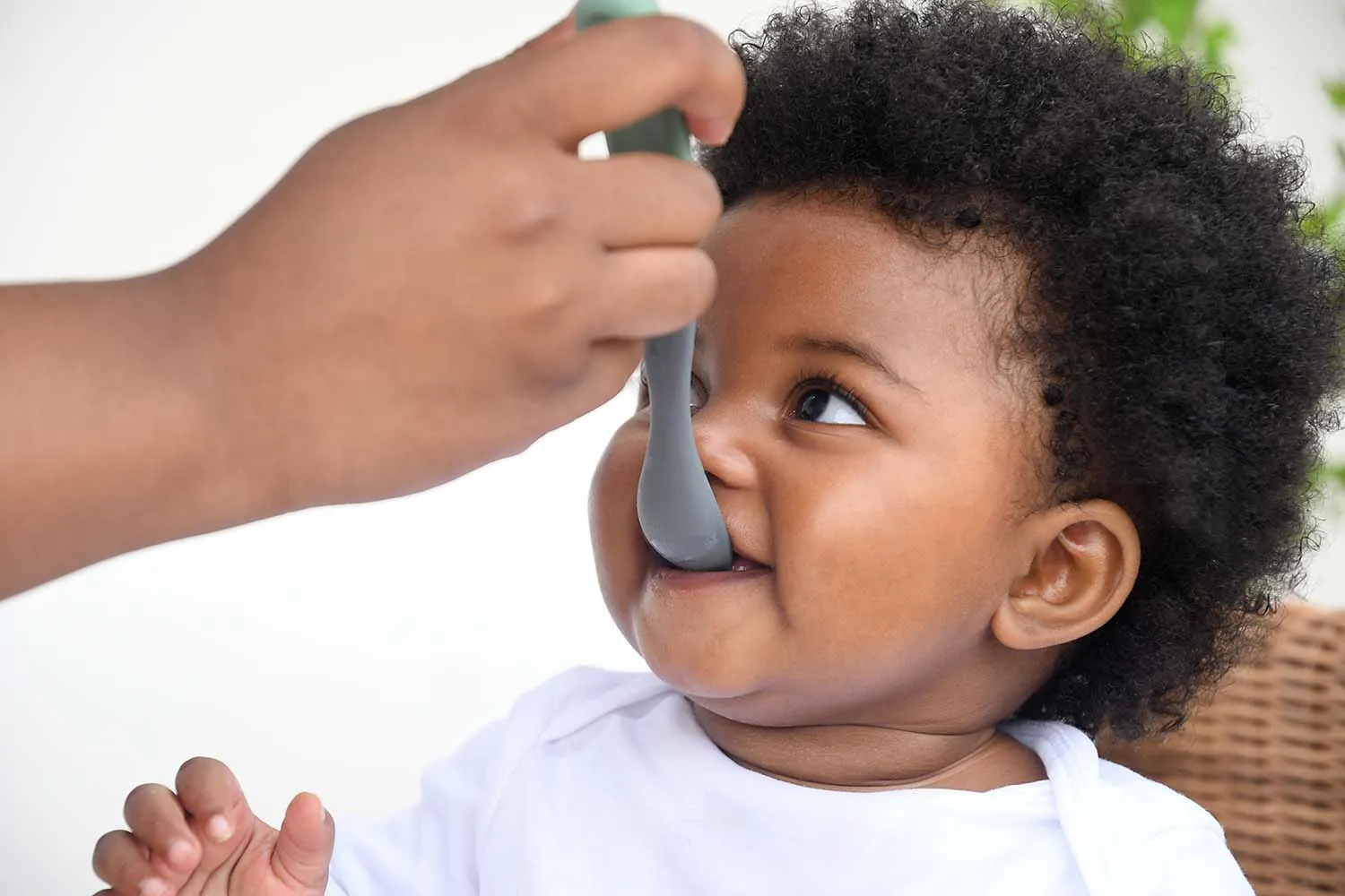 Набор двухцветных ложек Beaba силиконовых в блистере 4 шт с 4 месяцев