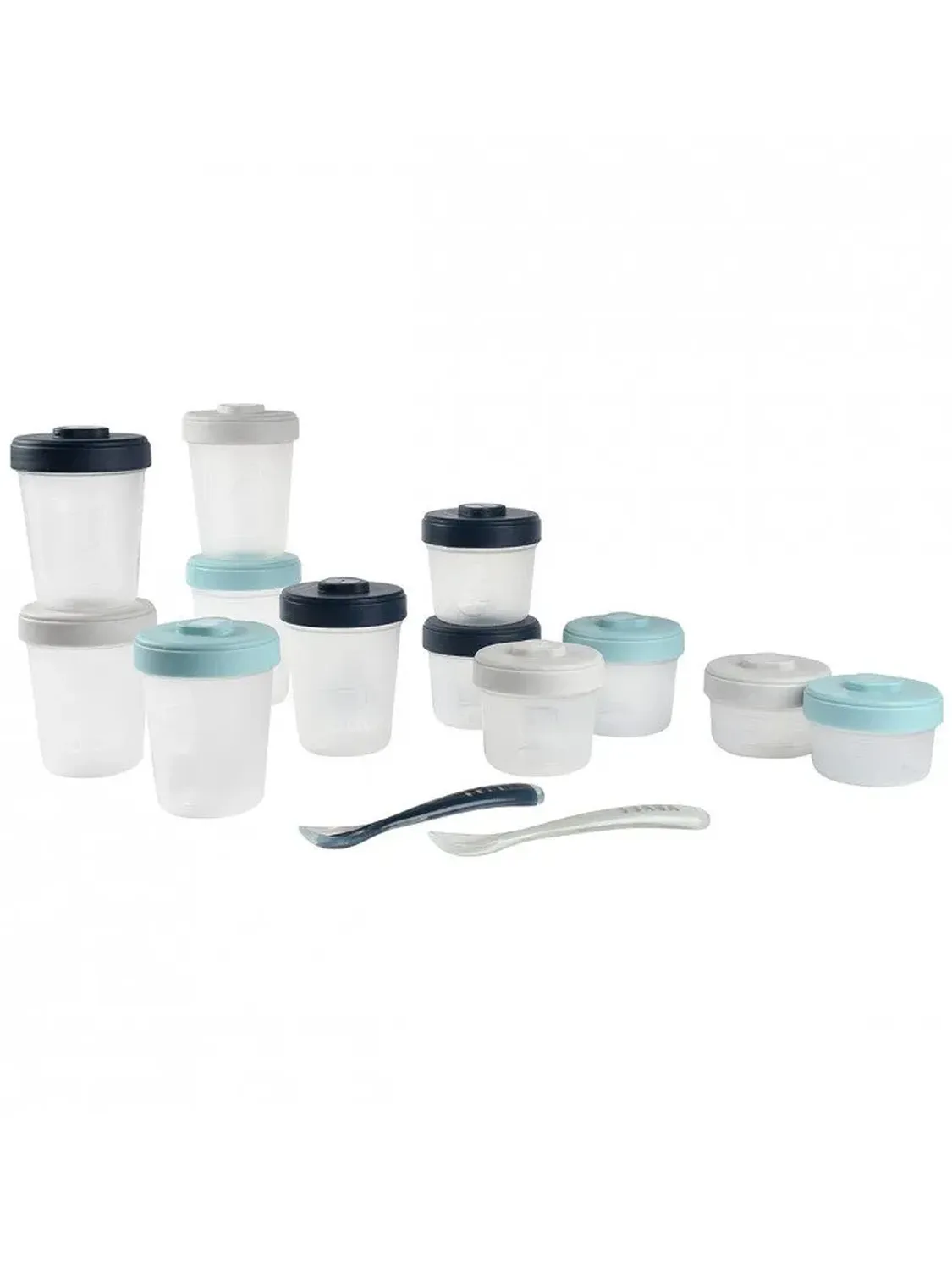 Набор контейнеров Beaba для детского питания 2x90мл/4x150мл/6x250мл + 2 ложки