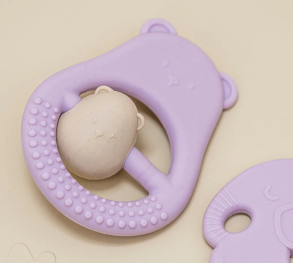 Прорезыватель Nattou Lapidou силикон Мама и Ребёнок