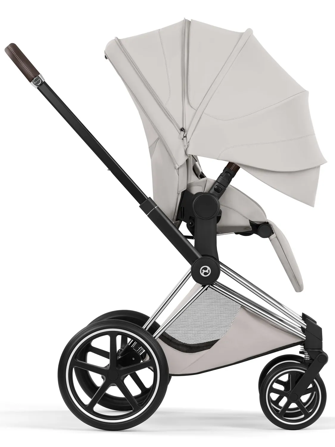 Коляска 2 в 1 Cybex Priam Style шасси Chrome Brown