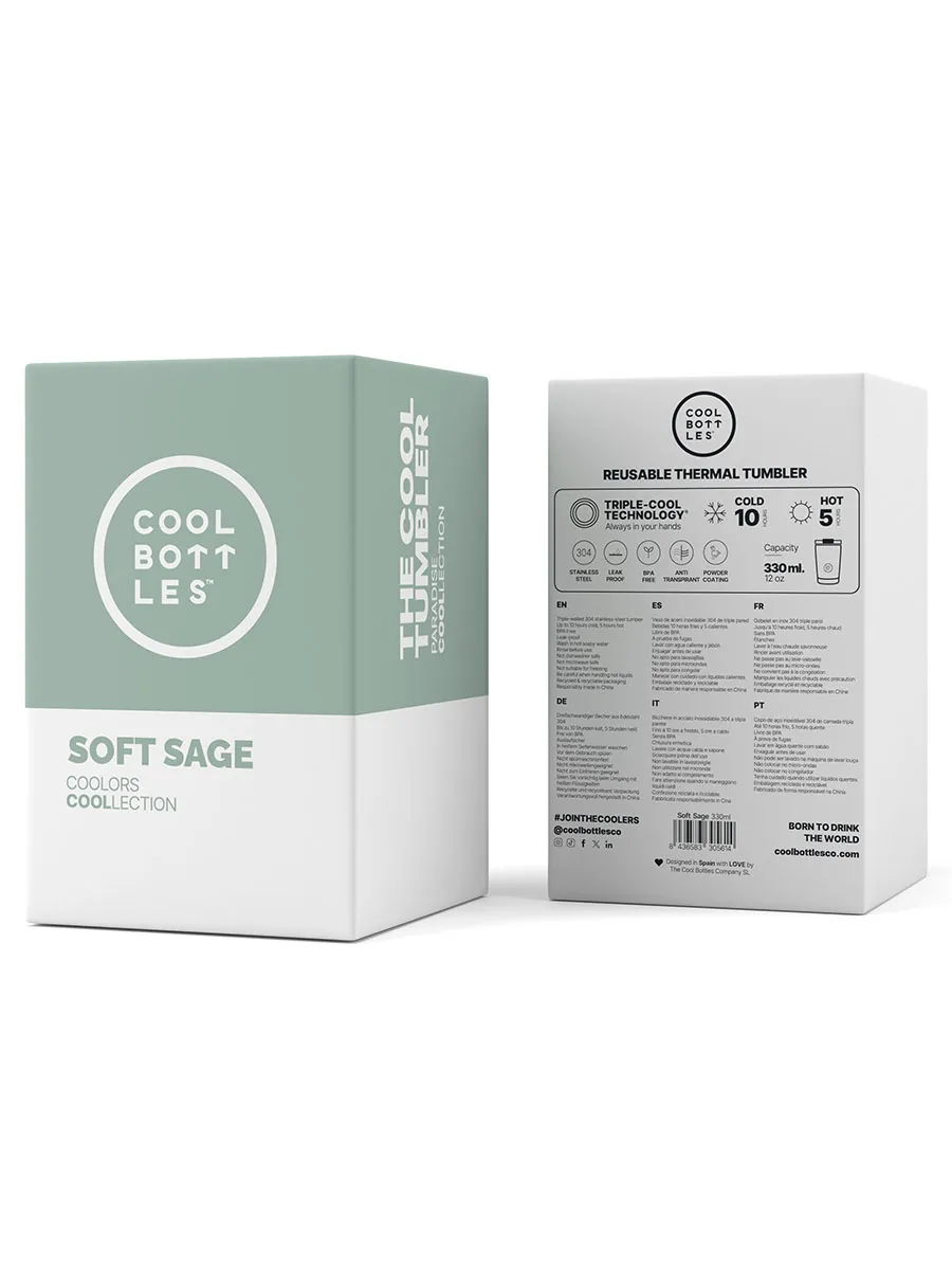 Термокружка Cool Bottles Tumbler Soft Зеленый (Sage) 330мл CBT33SOS. Изображение 6