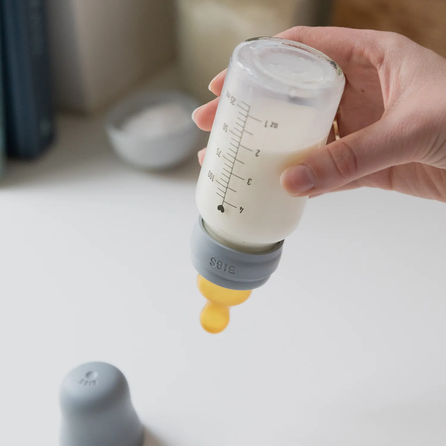 Соска BIBS латексная для бутылочки медленный поток, 2 шт.