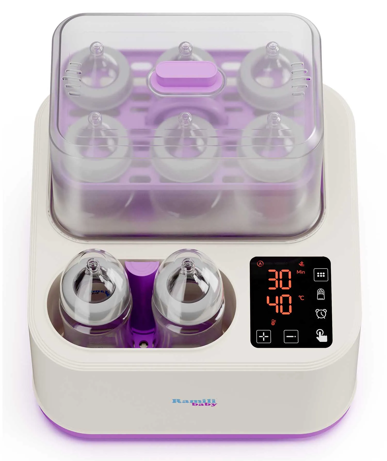 Стерилизатор-подогреватель и пароварка 8-в-1 Ramili Baby BSS300 + горшочек в подарок