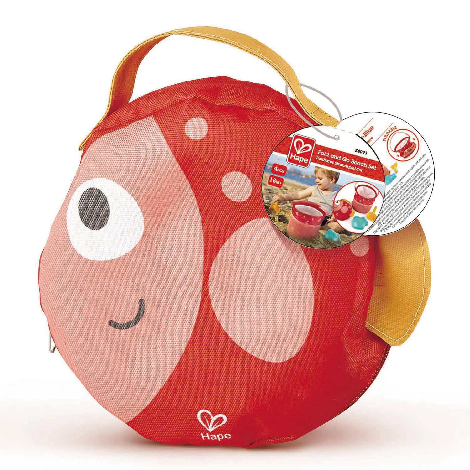 Набор игровой HAPE для песочницы формочка «Рыбка», совок, ведерко-сумочка E4093_HP