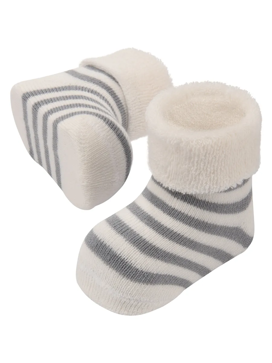 Носки детские махровые Mansita Mi, цв.серая полоска