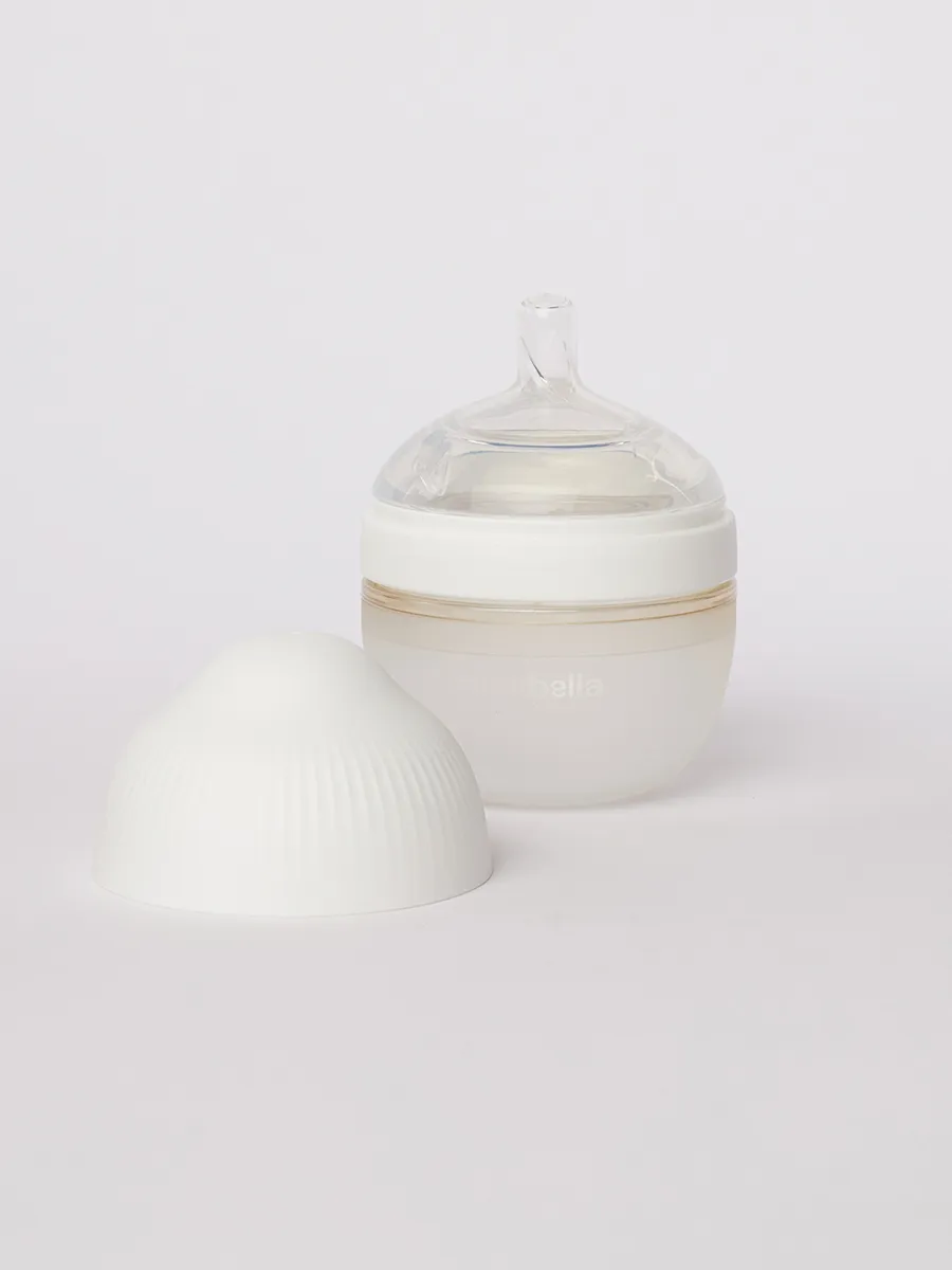 Бутылочка Mombella силиконовая антиколиковая Wide Neck широкая 120 мл белая 8136. Изображение 1