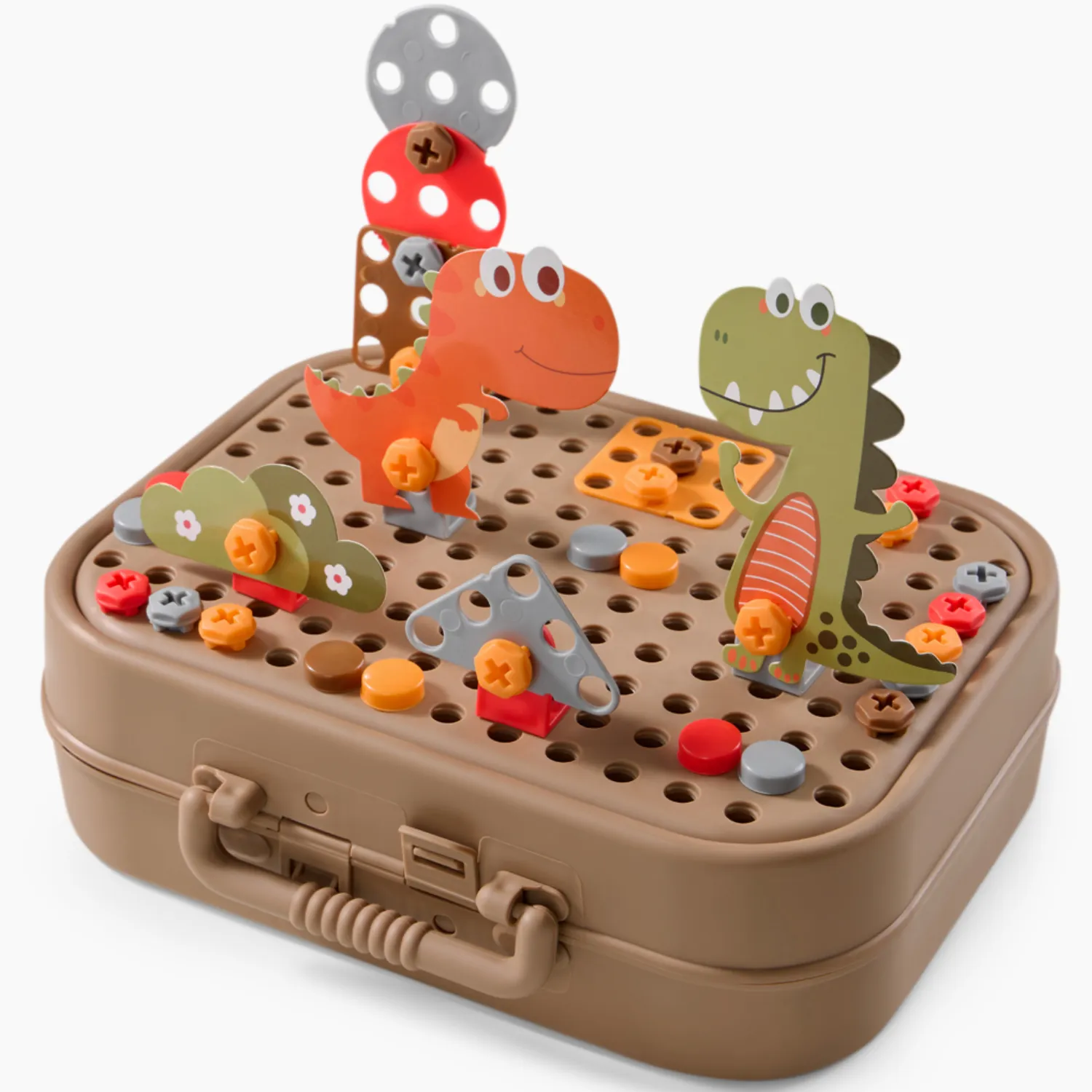 Игрушка-конструктор Happy Baby Dino Tool Kit brown 331984