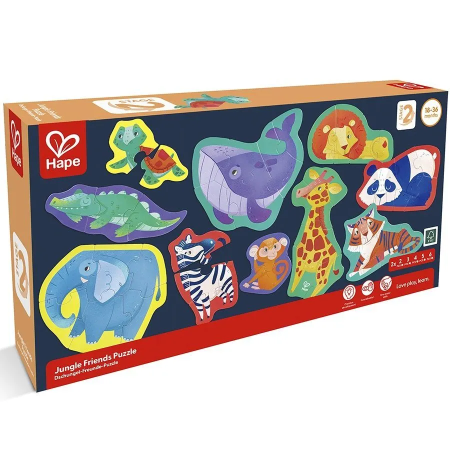 Пазл Hape «Животные Саванны» 10 картинок E1647_HP