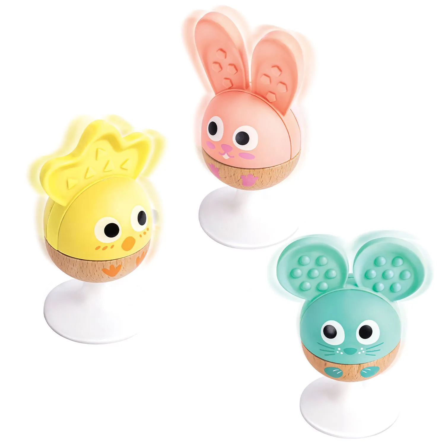 Набор развивающих погремушек HAPE для малышей «Весёлое трио» E0123_HP