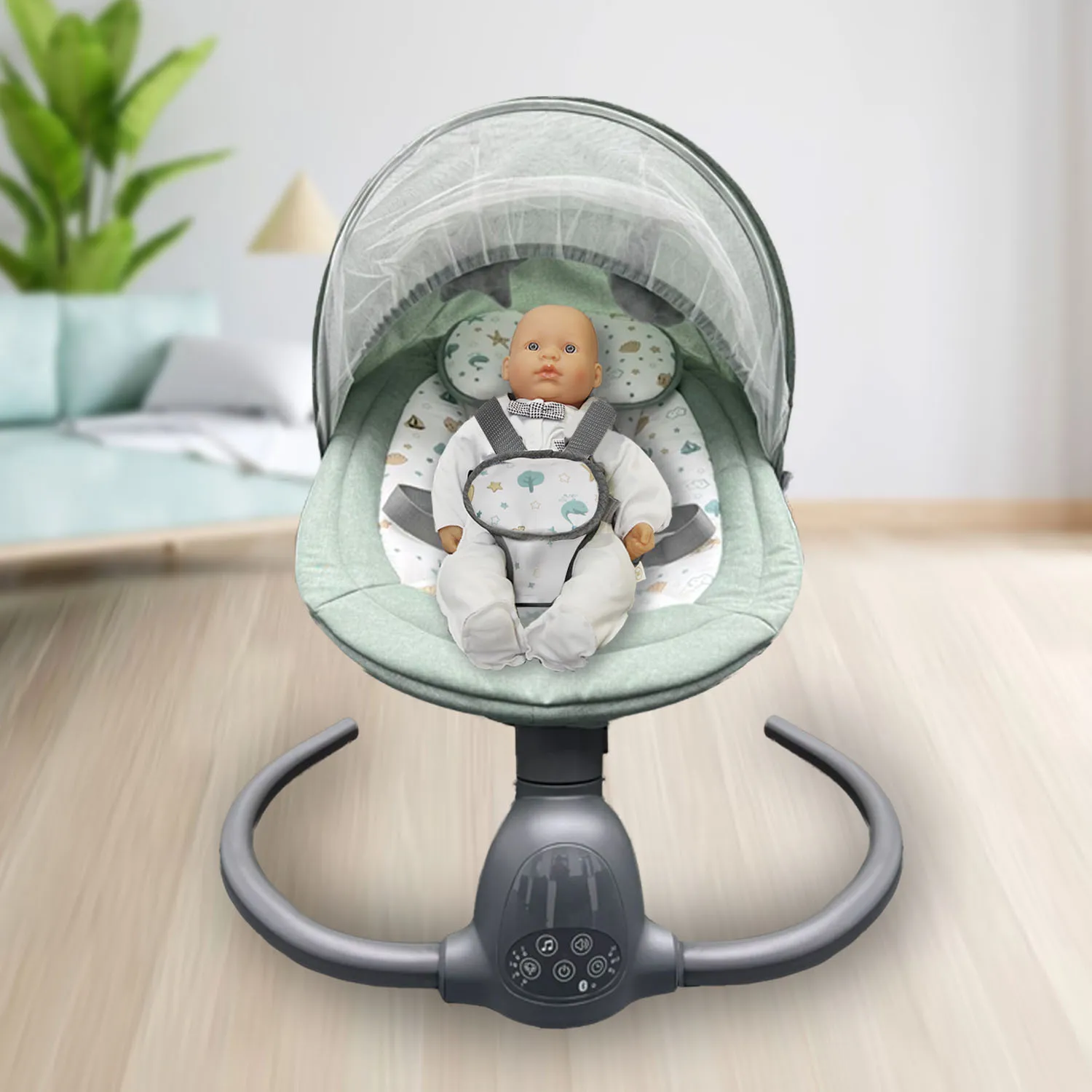 Набор: Стульчик Tutti Bambini NOVA Complete + Качели Fiorellino mint BSN001