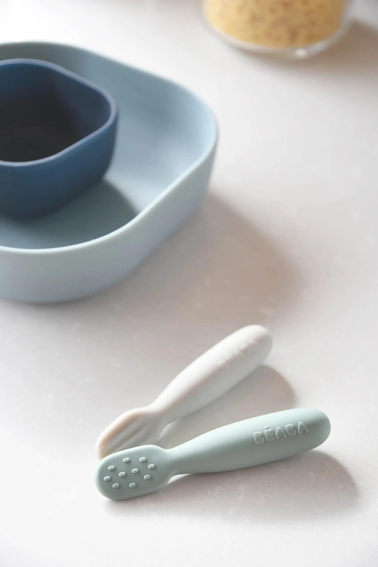 Набор ложек Beaba силиконовых в блистере 2 шт /4М+