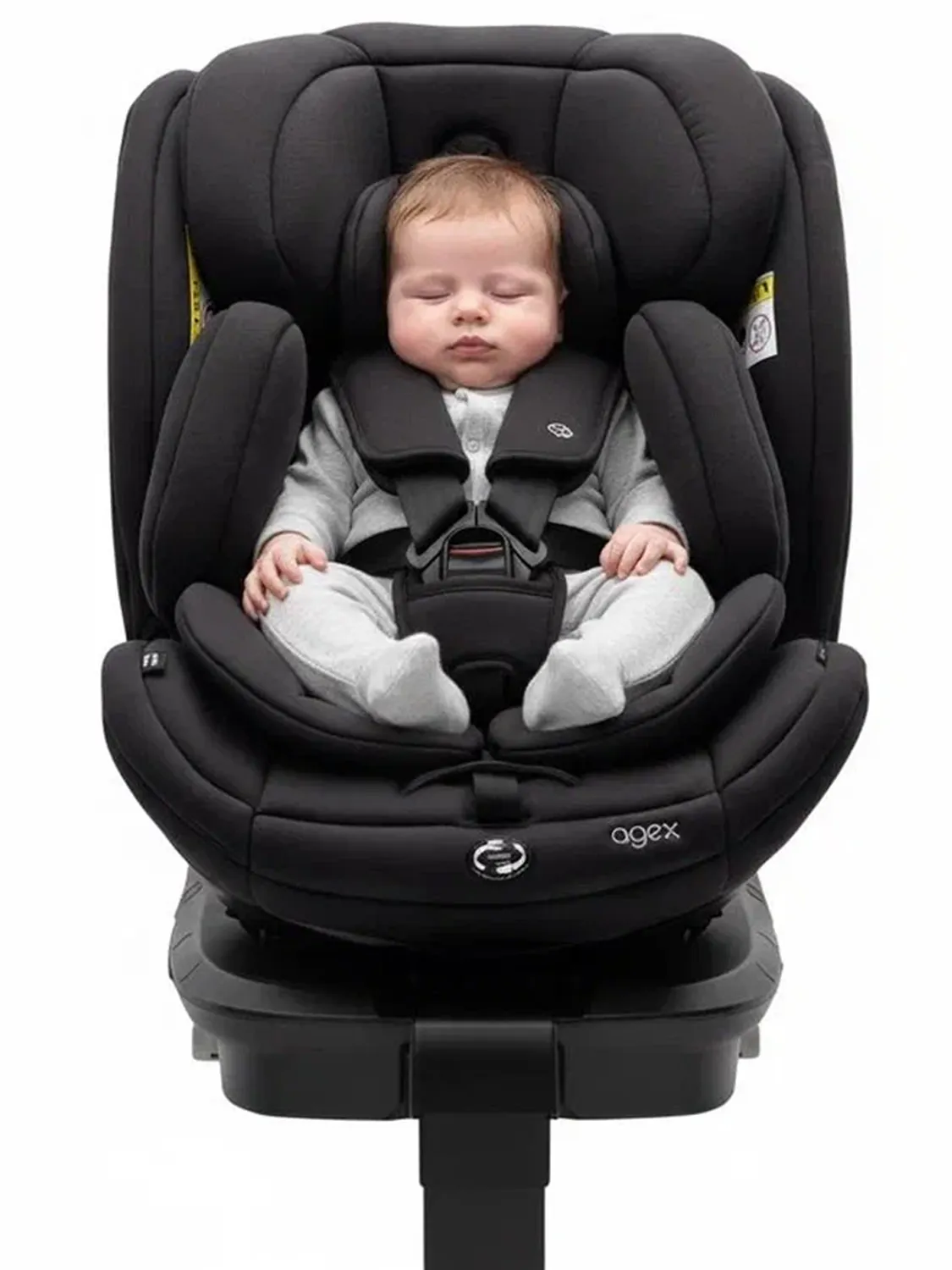Автокресло 0+/1/2/3 Agex Comfort i-Fix 360 нов, черный (black). Изображение 30