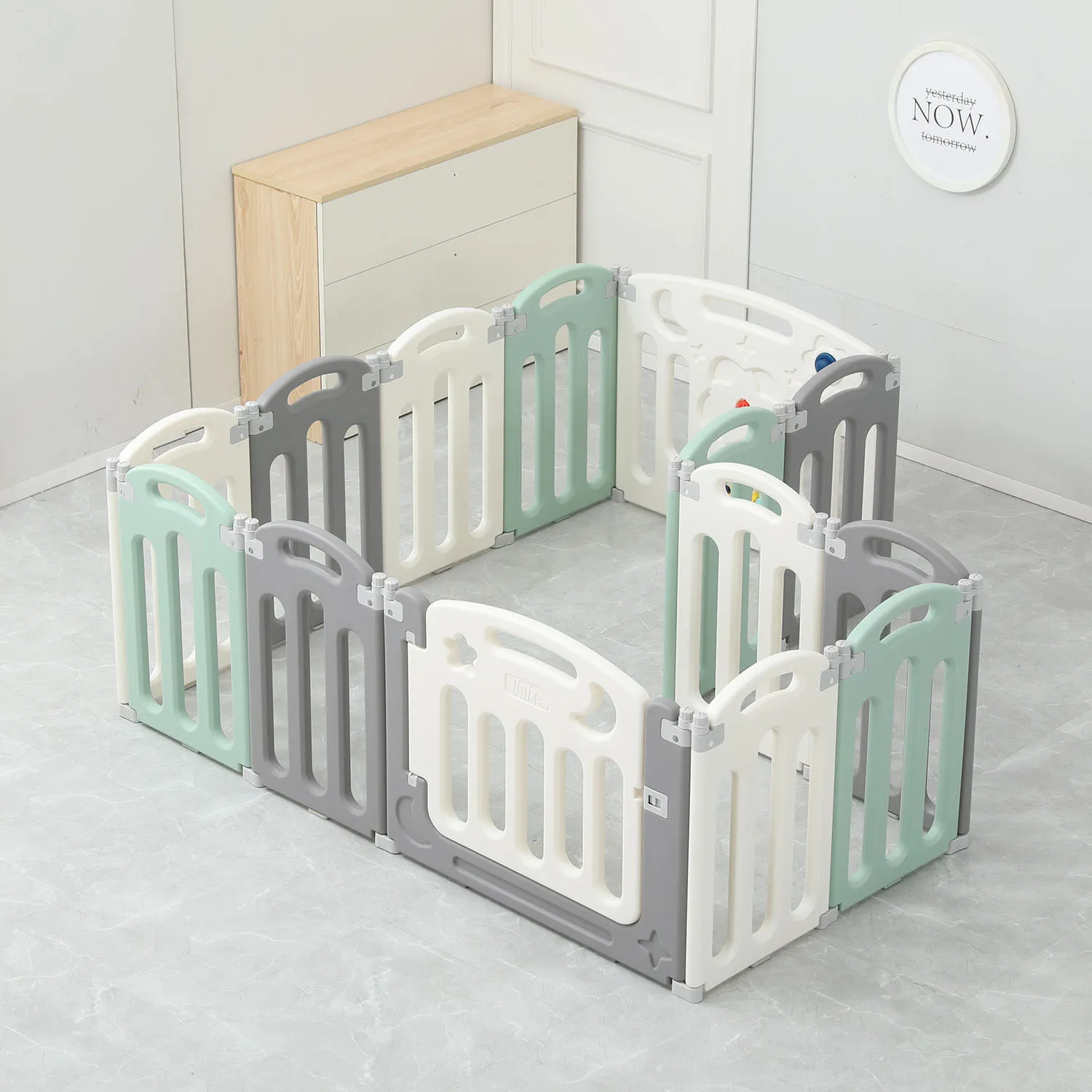 Манеж большой игровой детский UNIX Kids Simple 225x188