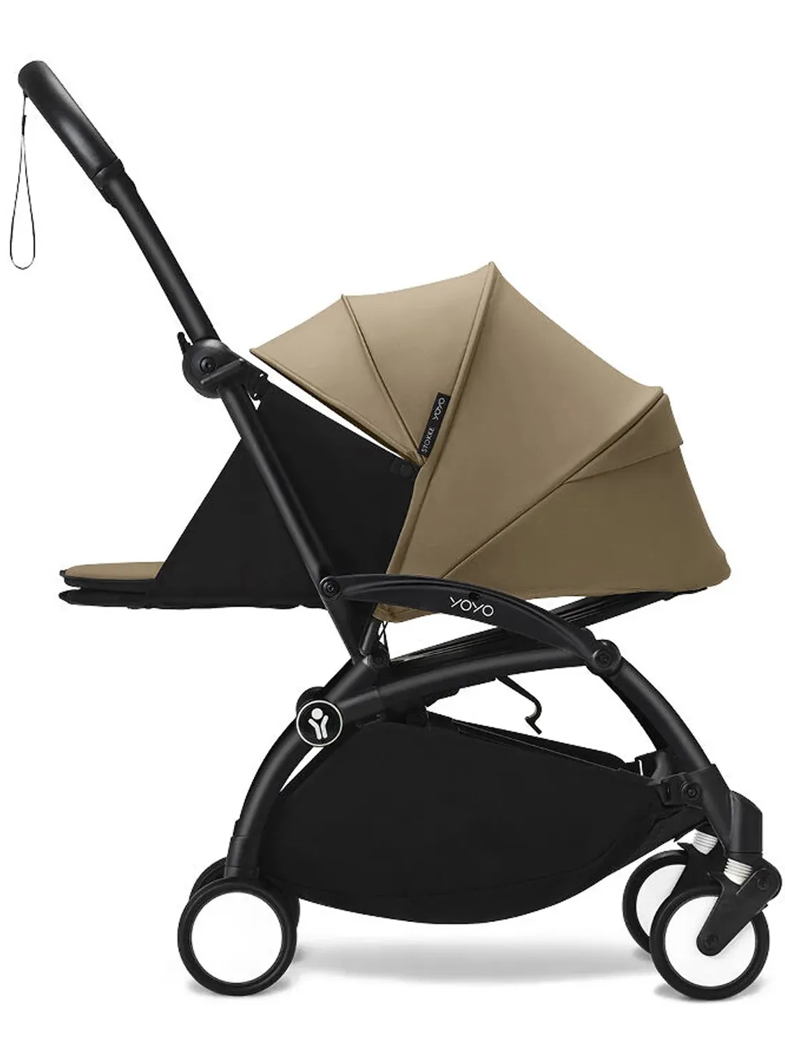 Коляска 2 в 1 Stokke YOYO3, кофейный (toffee), рама черная, люлька мягкая. Изображение 5