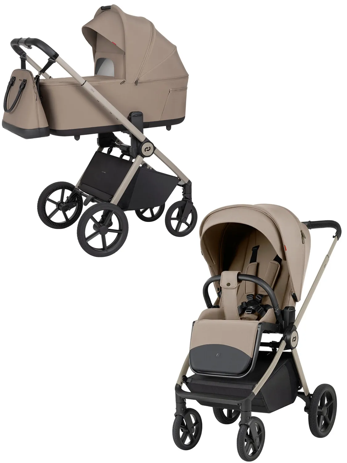 Коляска 2 в 1 CARRELLO Ultra F CRL-6557, бежевый (vintage beige ). Изображение 1