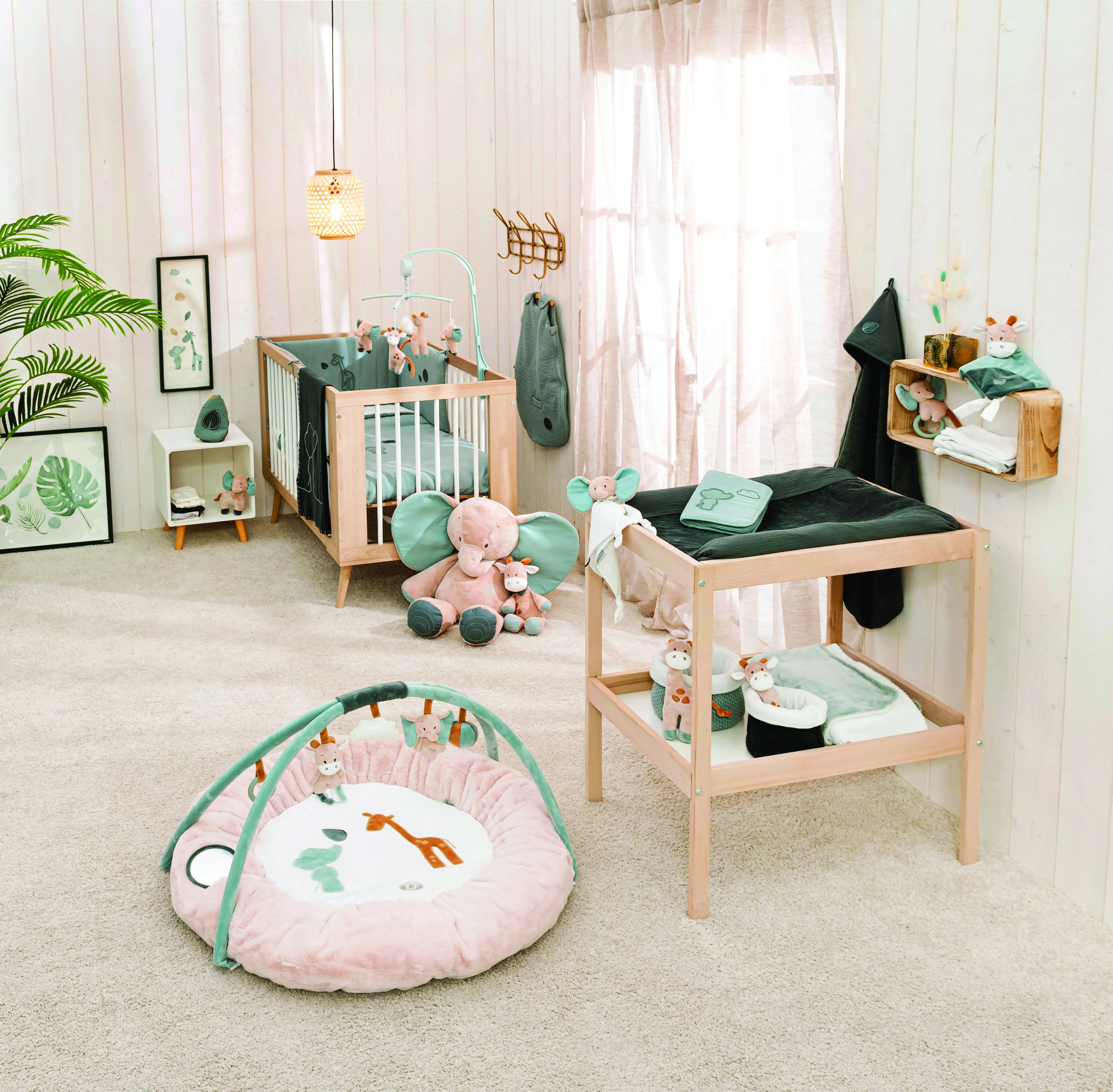 Плед Nattou 100x135 см Luna & Axel Жираф и Слоник 748315